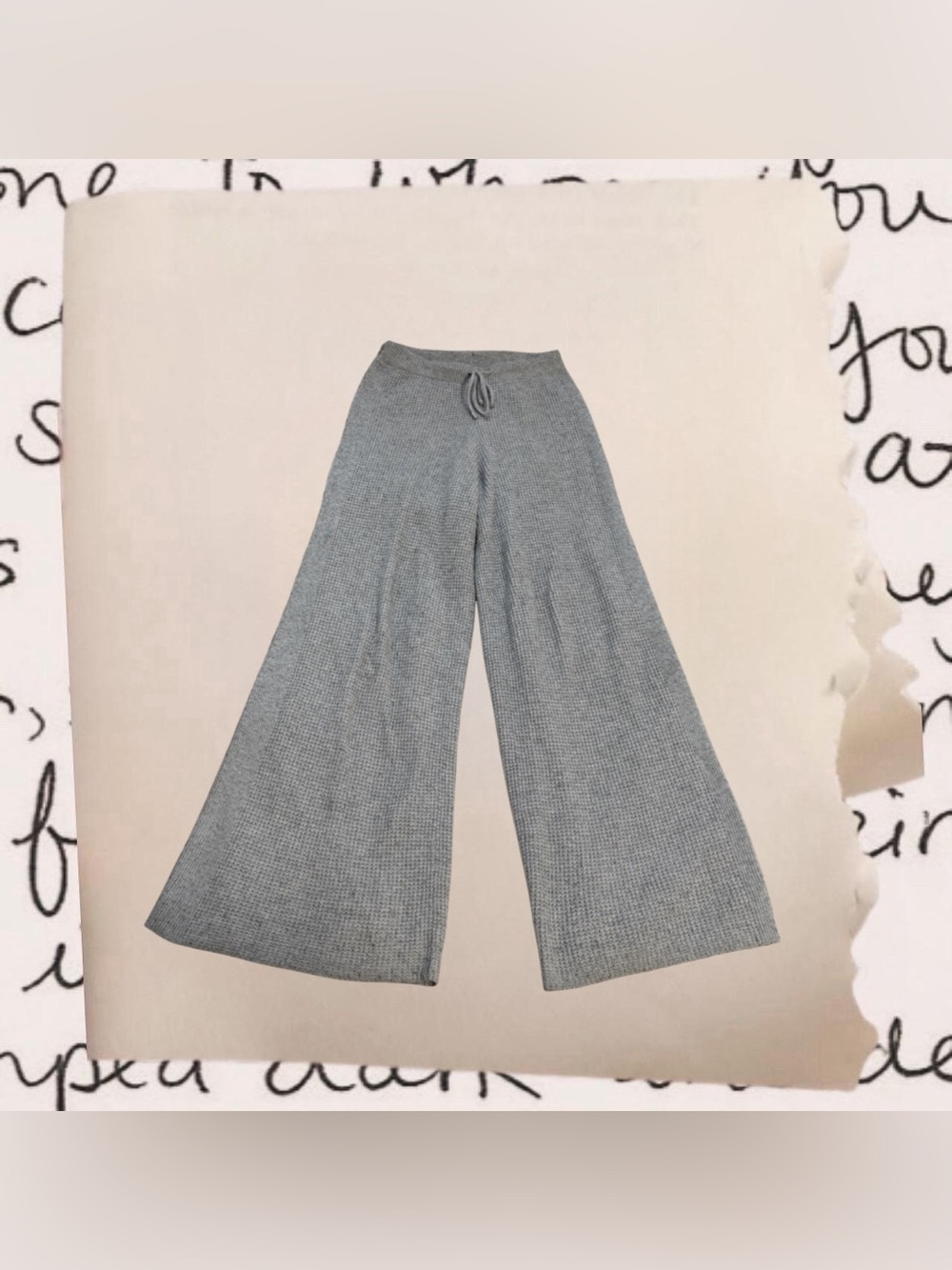 knit wide leg lounge sweatpants (drawstring)